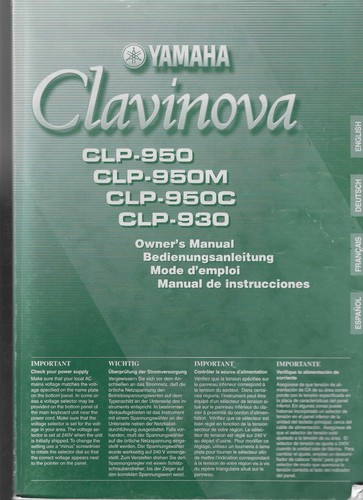 Yamaha clavinova owner - yamaha,