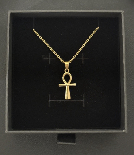 Gold tone ankh - cross, charm