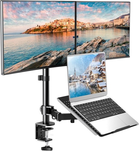 Twin monitor arm - monitor, with