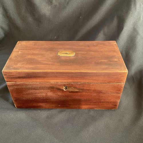 Wooden tea caddy box with - wooden,