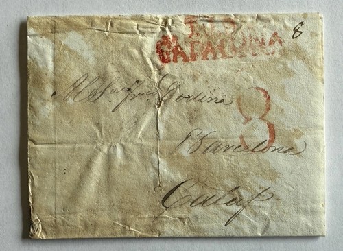 1834 spain stampless - stampless, letter