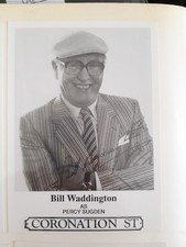 Bill Waddington Coronation Street Signed Cast Card Photo
