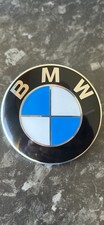 BMW Round Emblem/Badge. 68mm Dia. Plastic. +bearing. Pre Owned.