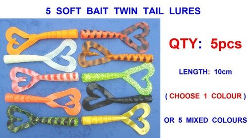 10cm twin tail lures for - twin,