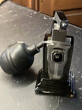 Large Vintage Art Deco Smoky Glass Perfume Bottle with Atomiser