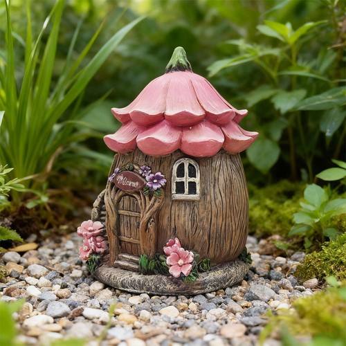Fairy house statue diy garden - house,