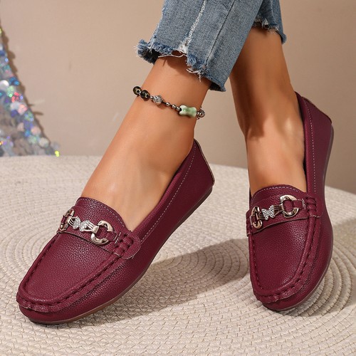 Ladies flat loafers - flat,