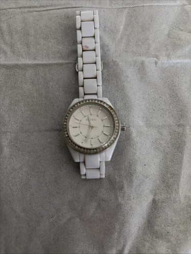 Fossil white watch with - watch, silver