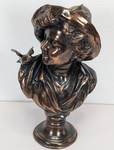 Antique spelter bust auguste - antique,