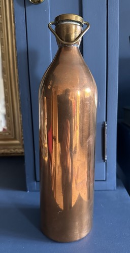 Antique copper bottle flask - antique,