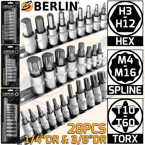 Hex torx spline bit - spline,
