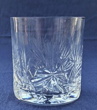 STAR of EDINBURGH Crystal Cut Glass Old Fashioned Whisky Tumbler - 9.5cm, 400g