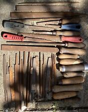 Job Lot Vintage Files Rasps Handles Round Flat Square Triangle Metal Jewellery