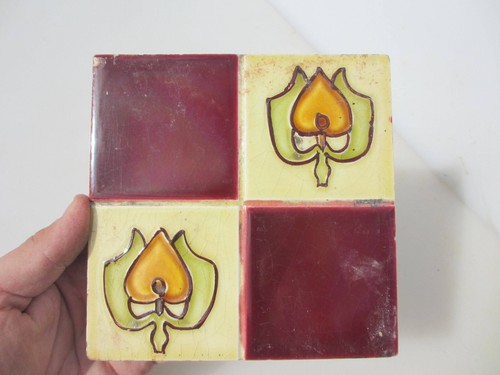 Antique ceramic tile vintage - ceramic,