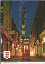 Artistic Vintage Postcard Post Office Tower London Telephone Booth England