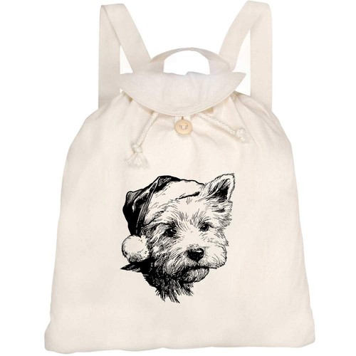 Westie dog wearing santa - 'westie,