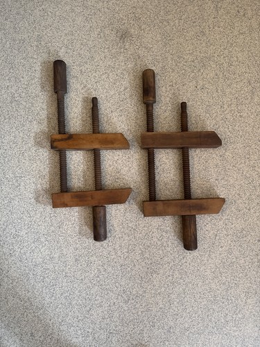 Pair vintage wooden hand - pair,