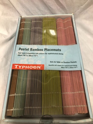 Pastel bamboo place mats 4 - pastel, x