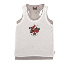 Victory Motorcycle New Women's White & Grey Ace 2 Tank, Large, 286364906