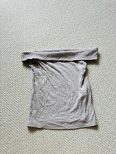 Stradivarius beige grey ribbed