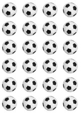 24 x PRECUT Edible Football Cupcake Fairy Cake Wafer Decoration Toppers Soccer