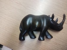 Hand Carved Wooden Rhinoceros