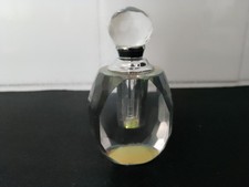 Vintage Refillable Glass Perfume Scent Bottle  With Screw Stopper / Dipper