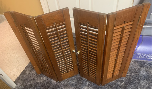 Set vintage wood folding - set, 2