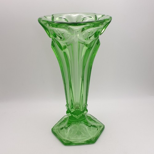 Art deco green pressed - deco,