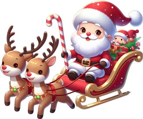 Christmas santa reindeer - santa,