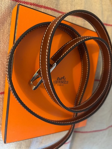 Hermes skinny belt leather - hermes,
