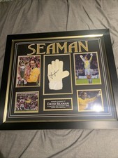 David Seaman Signed Glove And Photo Montage Framed Comes With COA
