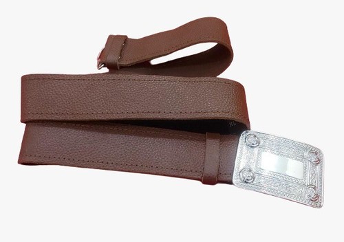 Brown leather scottish - leather, kilt