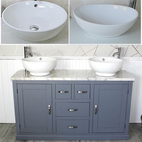 Grey painted bathroom double - grey,