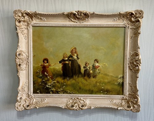 Antique oil painting - antique,