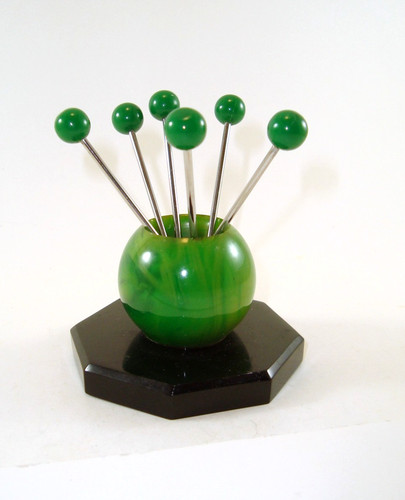 Art deco green black - art,