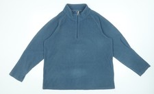 Cotton Traders Mens Blue L 1/4