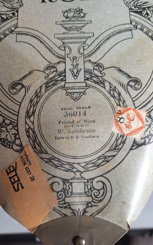 Vintage universal song roll - song,