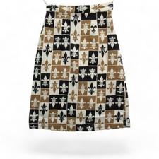 Trashy Diva By Candice Gwinn Skirt Bold Retro Fleur De Lise Pattern Size UK 10 