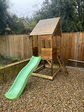 Garden Playcentre Wooden Children Playhouse Kids Outdoor slide Tree House