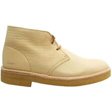 Clarks Desert 221 Lace-Up Beige Smooth Leather Mens Boots 261595287_G