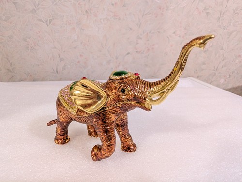 Bronze jewelled elephant - bronze,