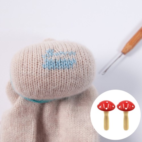 2pcs wooden darning mushroom - wooden,