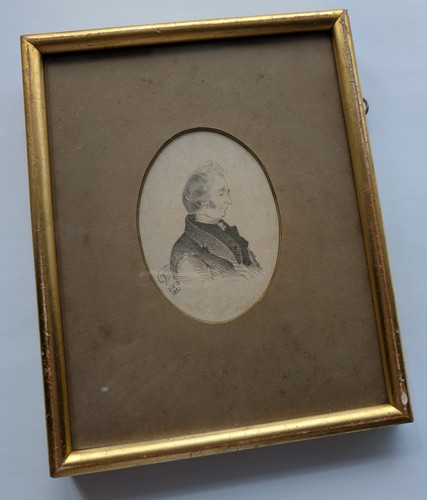 Antique portrait miniature - antique,