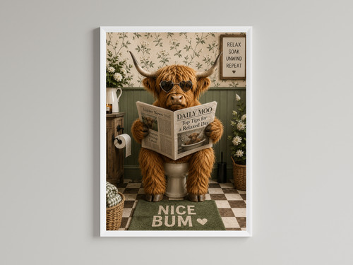 Bathroom humour print - print, a4