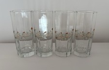 Eternal Beau Hexagonal Tumblers Hi Ball Set Of 4 Excellent Vintage Rare