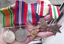 A GENUINE WW2 FIVE MEDAL