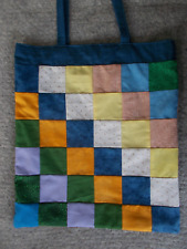 Tote Bag, Handmade up-cycled item, Patchwork, multicoloured, 100% cotton, lined