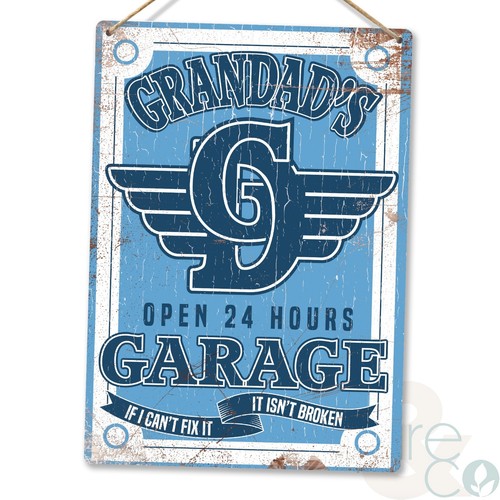 Grandad garage blue - garage,
