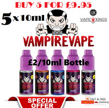 Vampire Vape E Liquid | 5 x 10ml | Vape Juice Heisenberg Pinkman Blackjack E Cig